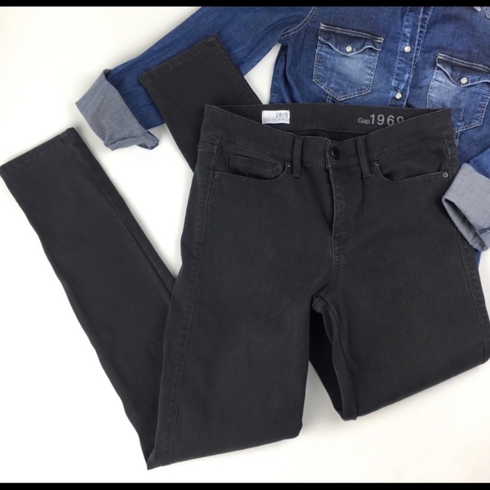 High rise skinny jeans